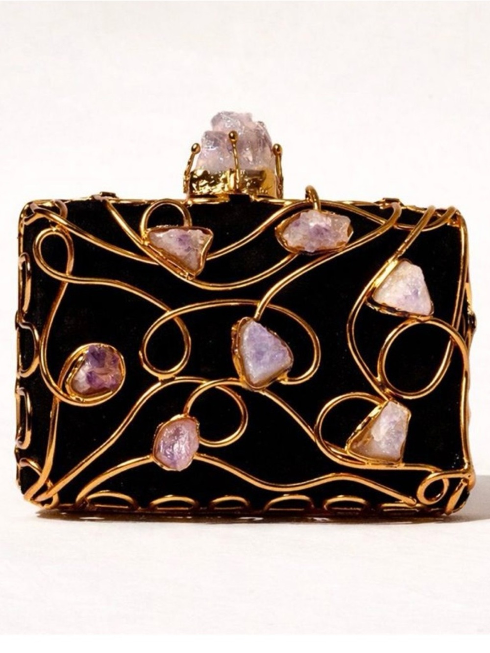 RAMLA Aura Amethyst Clutch